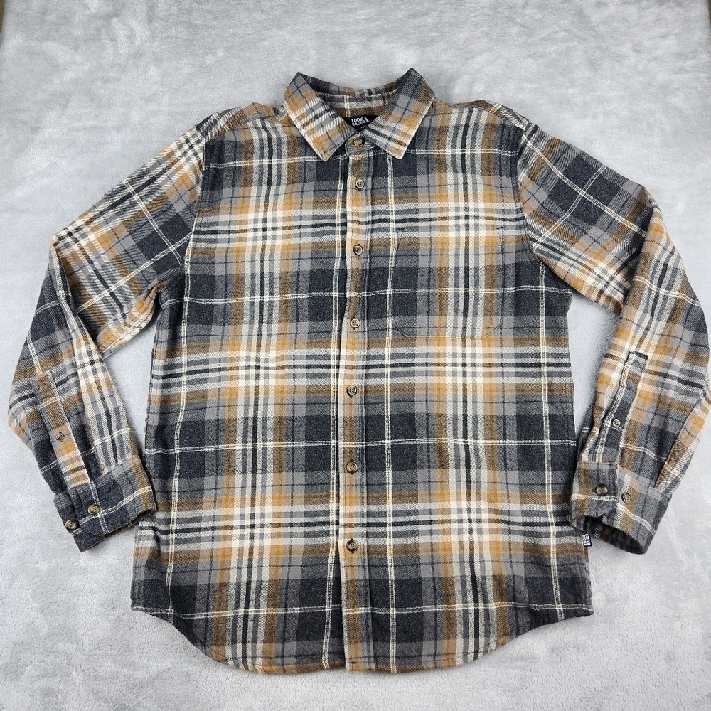 Eddie Bauer Mens Shirt Flannel Plaid Long Sleeve Size M Medium